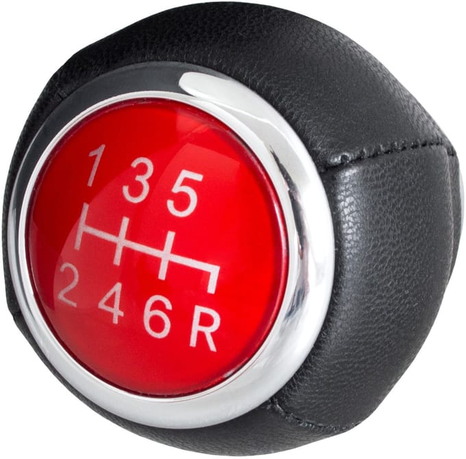 Modecar Subaru - Versnellingskabel - Zwart Leer - Rood Accent - 6 Versnellingen