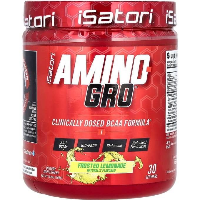 Isatori, Amino-Gro, Limonade Givrée, 10,6 oz (300 grammes)