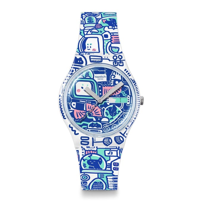 Horloge SO28Z702 [Swatch] B-BOT wit