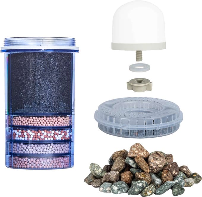 Aqualine 12 complete set filters en stenen - alkalisch (PH-ring)