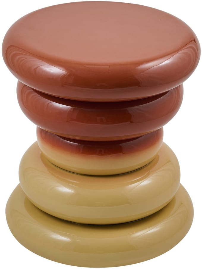 Bijzettafel Zigzag Terra Crème - Unieke Zandloper Vorm