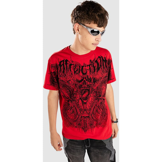 Affliction Caustic Abyss T-Shirt rood