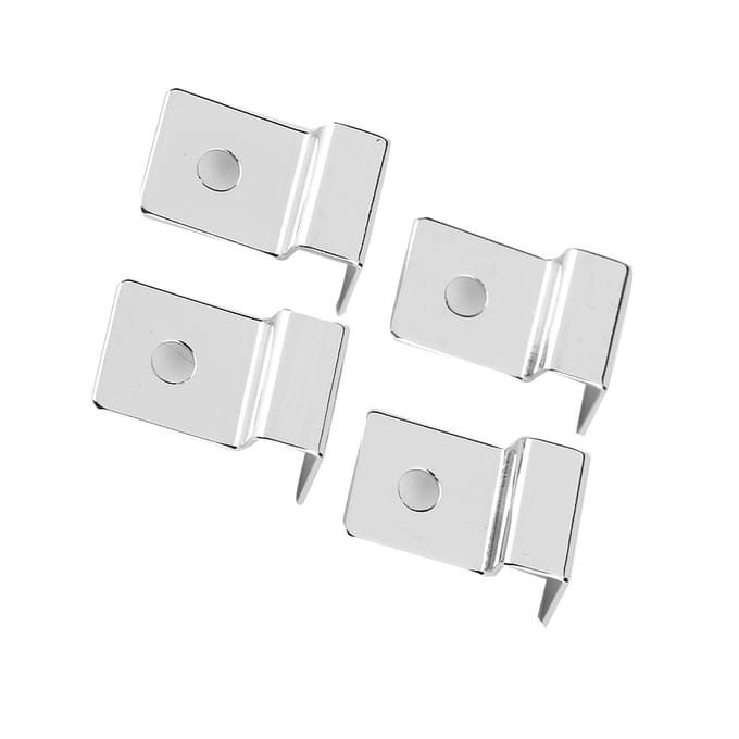 4 Stuks Roestvrij Staal Aquarium Steunbeugel Aquarium Glas Deksel Klem 10mm white