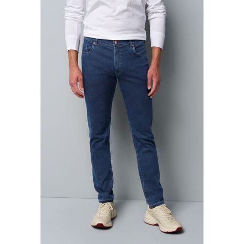 Meyer Jeans M5 Slim Clean Dark Denim Super Stretch Donker Blauw / male