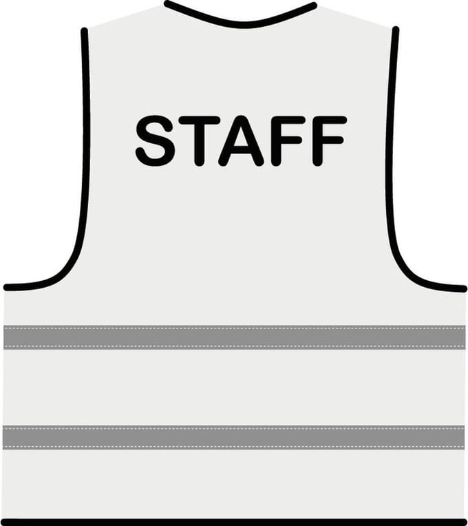 Staff hesje wit