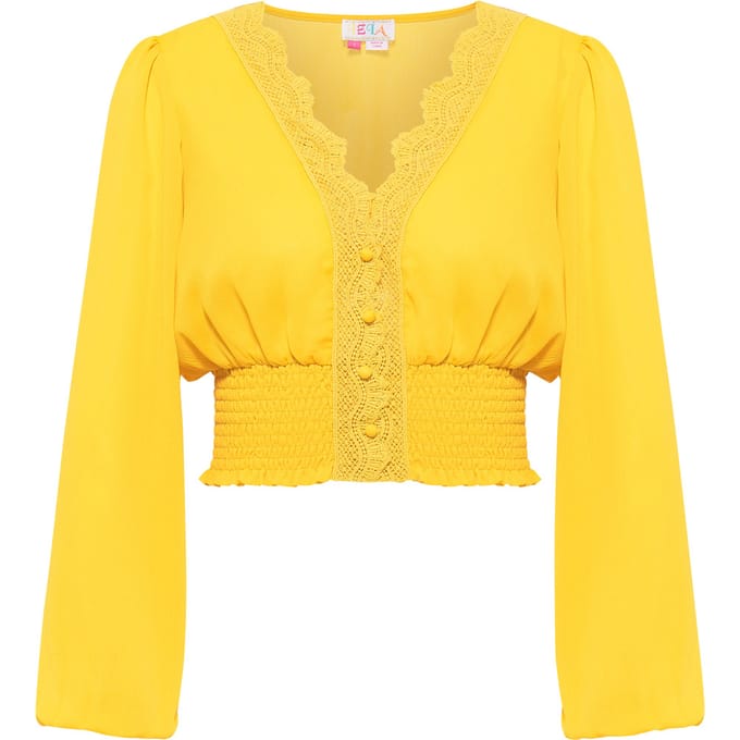 IZIA Cropped blouse met lange mouwen