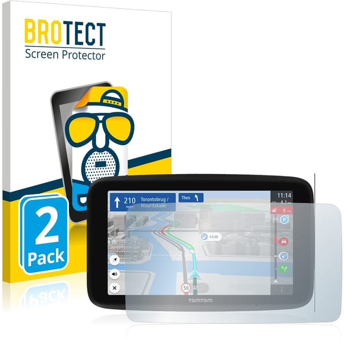 BROTECT - Screenprotector voor TomTom GO Discover 6" - Folie Beschermfolie matte 2 Stuks