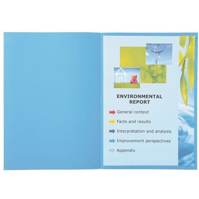 Exacompta ROCK''S 80 - Pak van 100 inlegmappen 22x31cm voor A4 - Blauw - 800019E