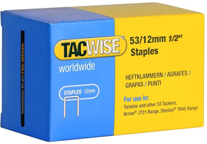 5000 Verzinkte nietjes type 53/12 mm voor nietpistool