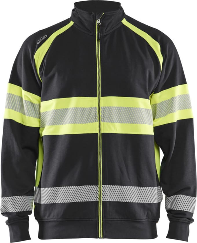 Blaklader High vis sweater 3551-1158 - Zwart/High Vis Geel - L