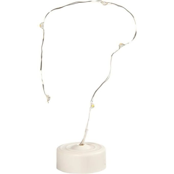 CC LED String of Lights, L: 27 cm, silver, 1 pc