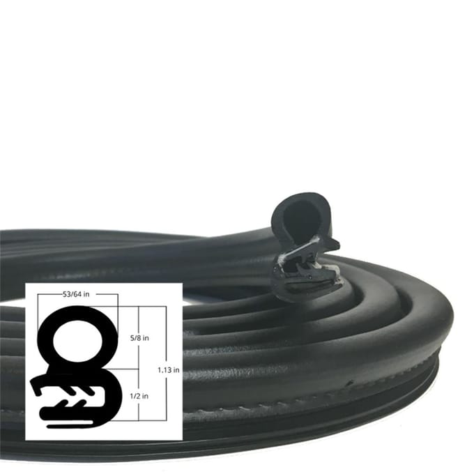 Blk rubberen autodeurafdichting tochstrip op het lichaam gemonteerd voor 4 meter EPDM stalen riem gray