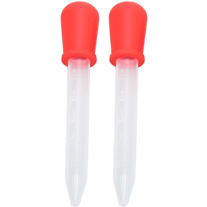 2 pcs Pipette de transfert multifonctionnelle Silicone Compte-gouttes à liquide calibré pour Laboratoire DIY ArtRouge