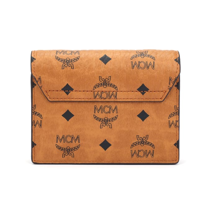 MCM Monogram Print Leren Portemonnee Crossbody Tas Dames tassen Cognac MYLFATA03CO001 Basic Set (Bag+Dust Bag) brown