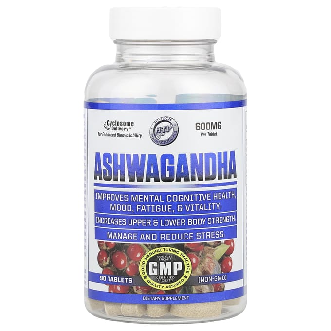 Hi Tech Pharmaceuticals, Ashwagandha, 600mg, 90 comprimés