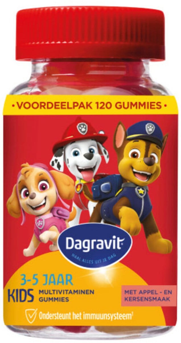 Dagravit - Multivitamine Gummie Paw Patrol - 2 x 120 gummies - Voordeelverpakking
