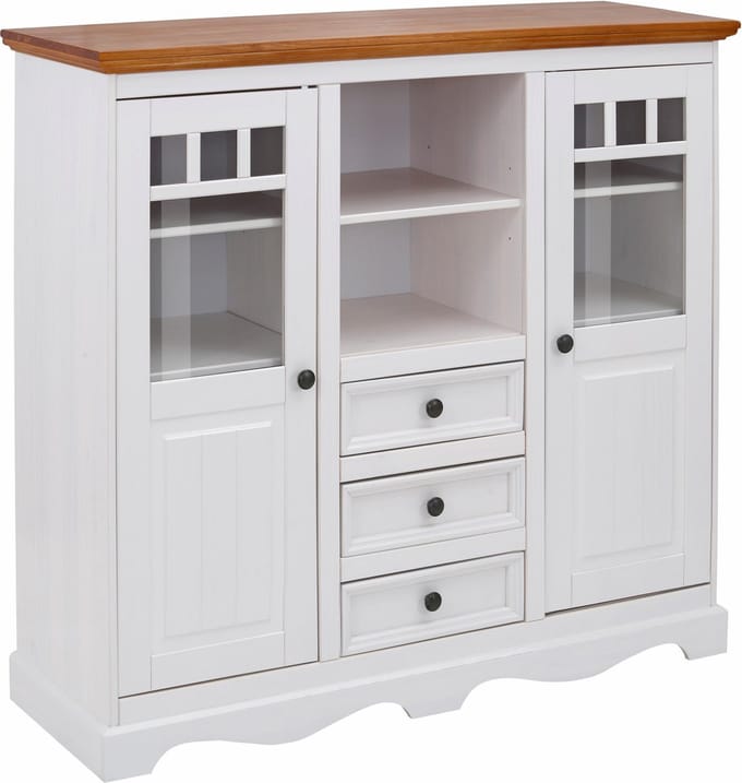 Melissa-Highboard - 2 Glasdeuren 3-Laden