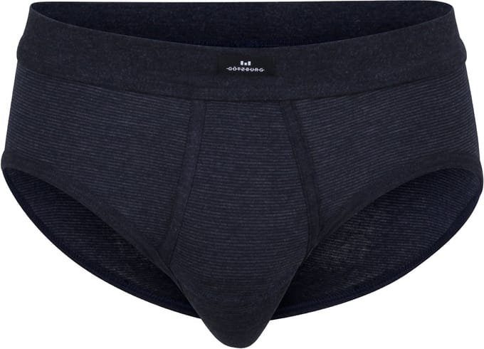Gotzburg heren slip met gulp (1-pack) - middenblauw gestreept