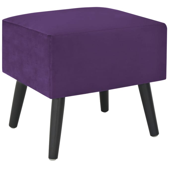 vidaXL - Nachtkastje - 40x35x40 - cm - fluweel - donkerpaars