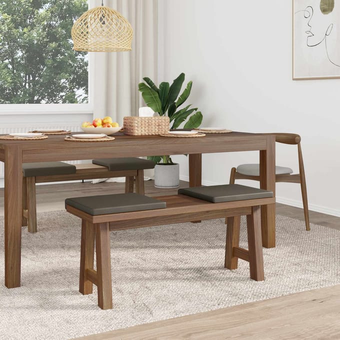 vidaXL - Bankkussen - 4 - st - Kunstleer - Grijs - Diepte - 35 - cm