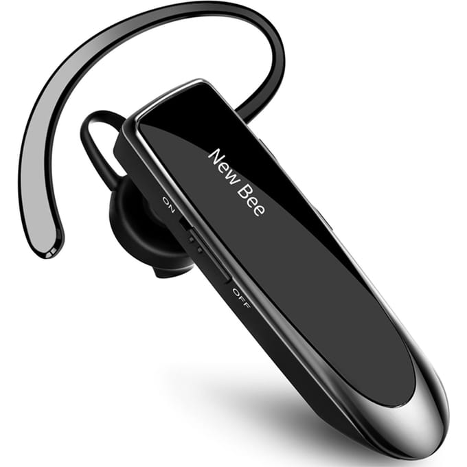 NIEUW BEE Enkele draadloze Bluetooth-headset Oortelefoon Ruisonderdrukkende microfoon Sporthoofdtelefoon Handsfree zwart