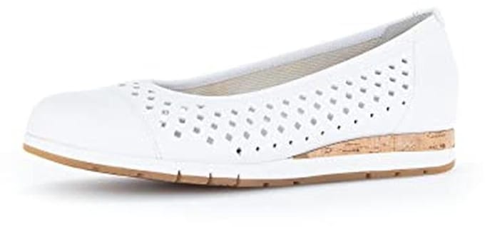 Vrouwen Pumps met Perforatie Detail en Lage Hak