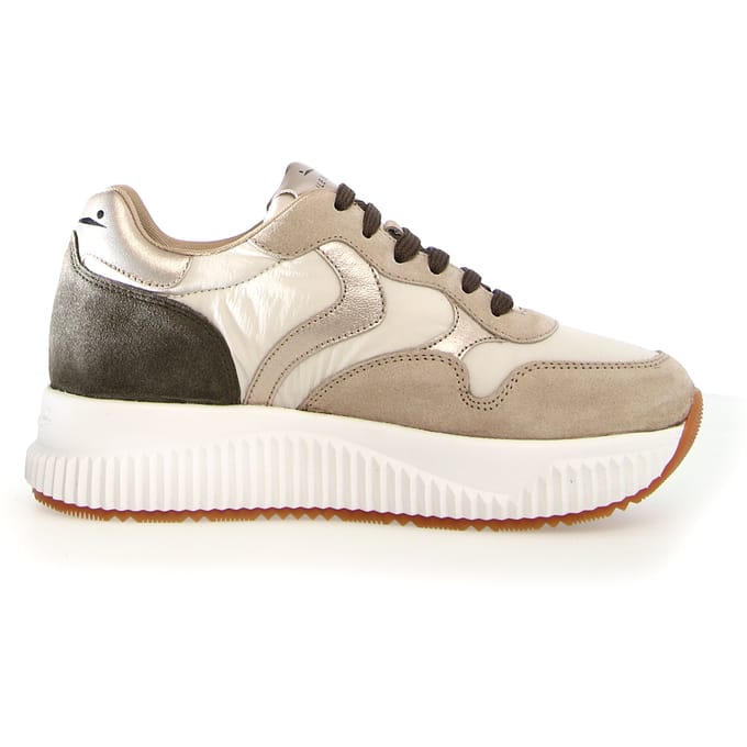 Voile Blanche cremekleurige sneakers
