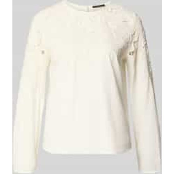 Blouse met kant en ronde hals