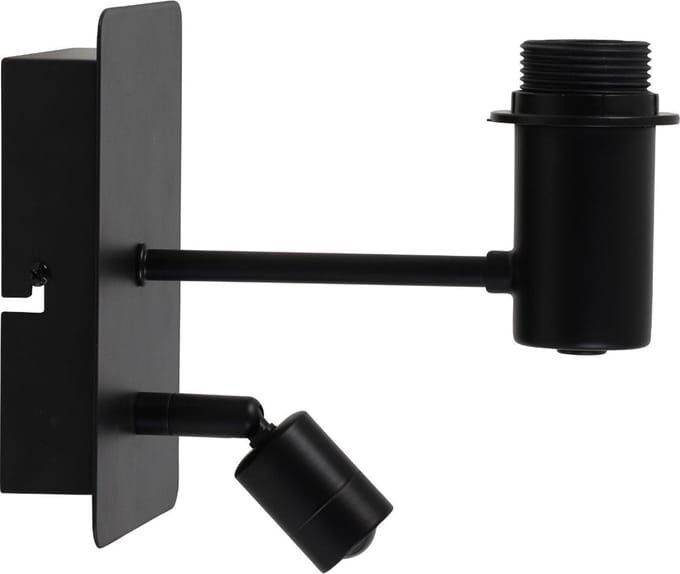Light & Living Montana Wandlamp - Zwart - 20x11x18cm - Modern & Compact