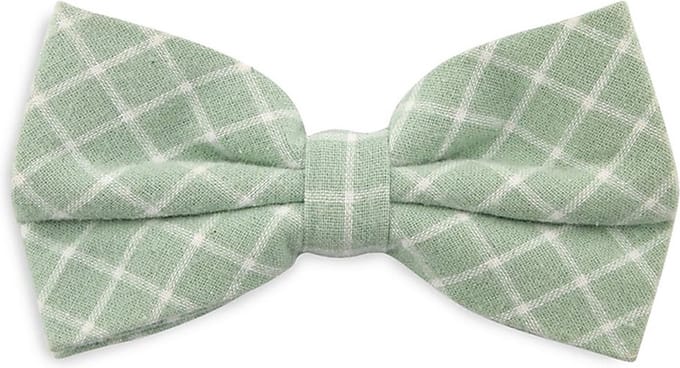 We Love Ties - Strikken - Strik Geronimo Grid groen - pastelgroen / wit