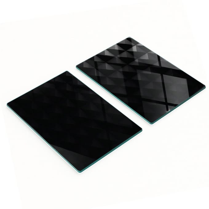 Decoratieve glazen serveerplanken voor snacks, abstract ontwerp, 2x40x52 cm