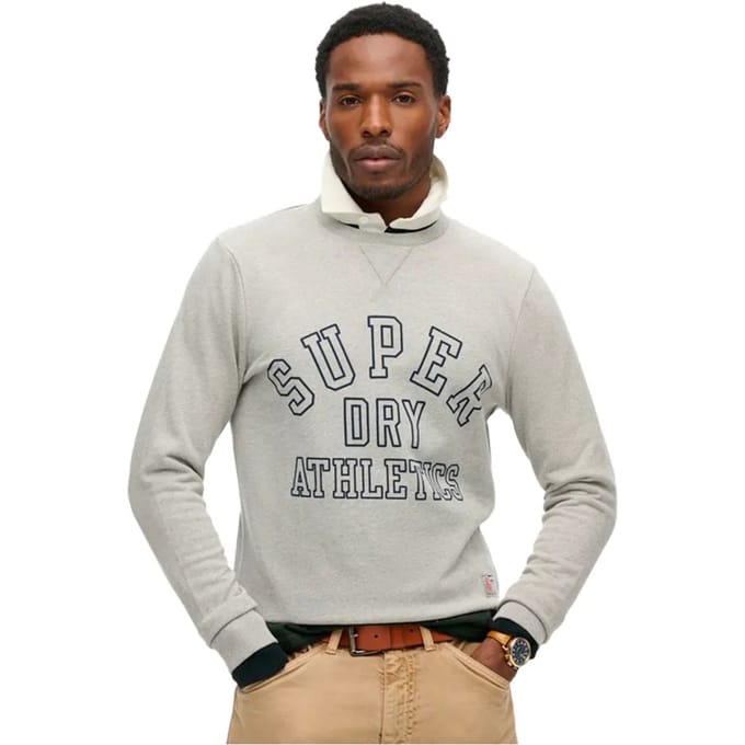 Superdry - Atheltic sweatshirt met print - Heren - Truien