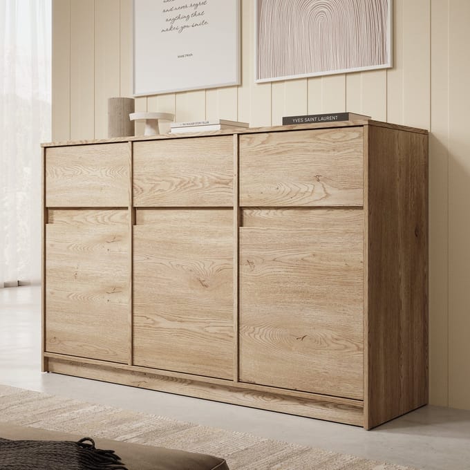 Meubella - Dressoir Cuarto 2 - Eiken - 138 cm