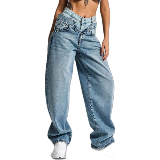 It's Basic - BARREL BALLOON HIGH RISE JEANS