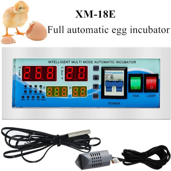 XM-18E Volautomatische Eierbroedmachine Controller met Temperatuur- en Vochtigheidsregeling voor Pluimveebroed blue