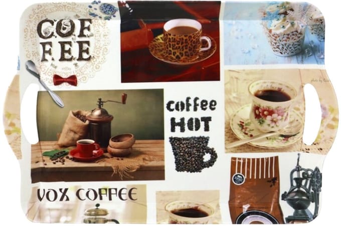 Concorde Dienblad - Coffee - kunststof - 38 x 25 cm - Serveerbladen
