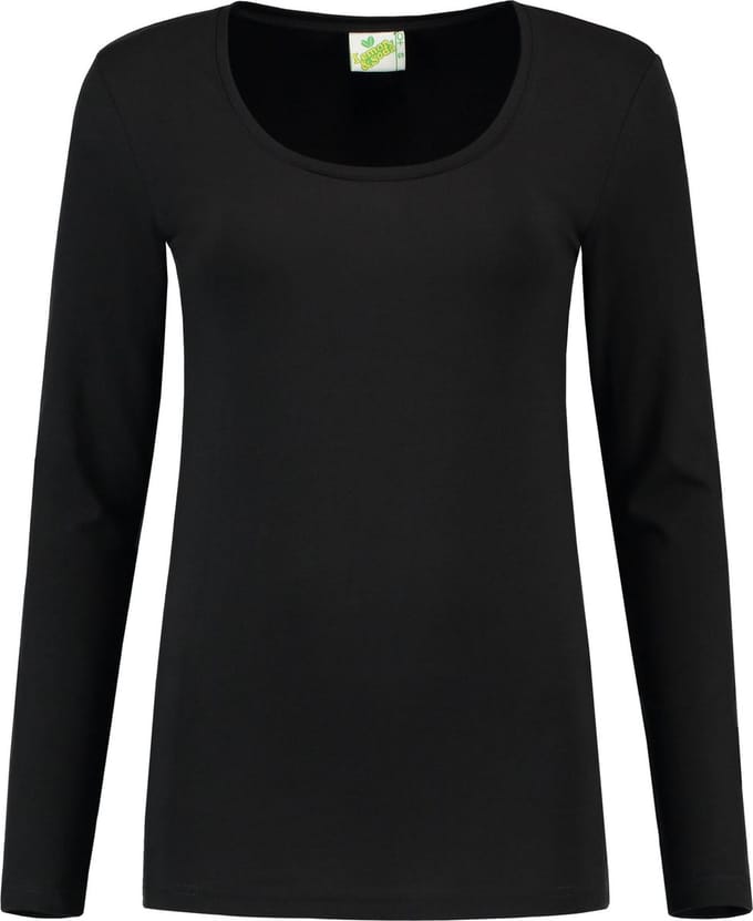 L&S T-shirt Crewneck cot/elast LS for her