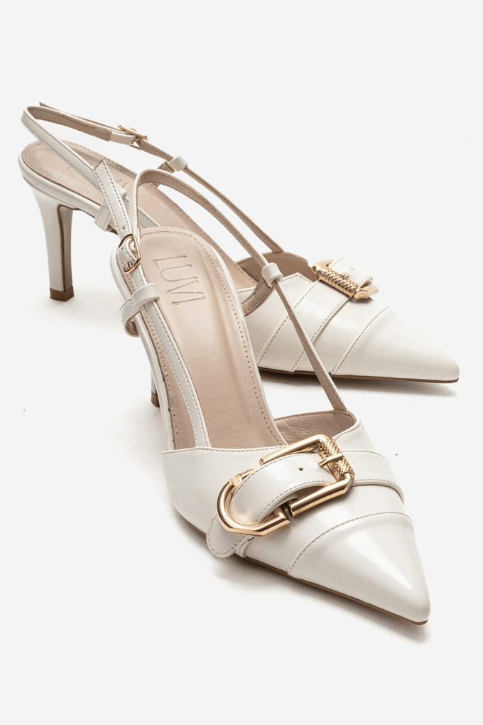 Noen Gesp Spitse Neus Stiletto Pump