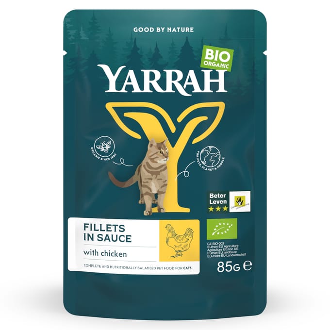 Voordeelpakket Yarrah Bio Filets in Saus 28 x 85 g Kattenvoer - met Kip