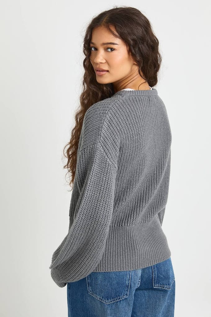 boohoo Dames Cardigan met hoge kraag en toggle-knopen | Grey | Maat: Medium