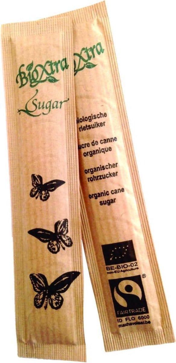 BioXtra Biologische Rietsuikersticks - 600 x 4 gram