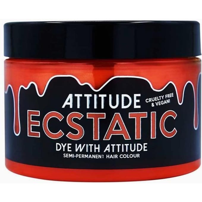 Teinture capillaire semi-permanente - Attitude - Ecstatic - Orange - Vegan - 135mL orange