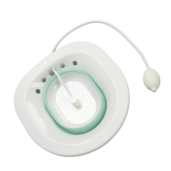 Zitbad Opvouwbaar Multifunctioneel PP Siliconen Toiletbril Zitbad voor Aambeien Postpartum Zorg white