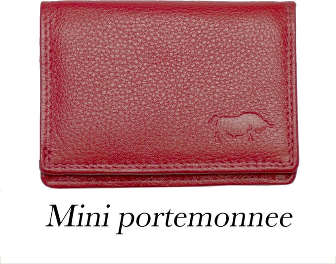 Dames Portemonnee Mini Rood Leer - Dames Portemonnee Rood Extra Klein