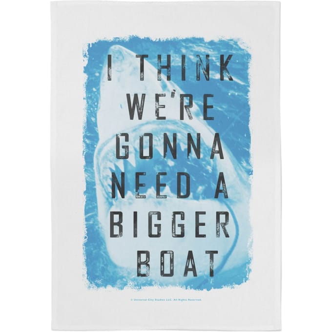 Jaws We're Gonna Need A Bigger Boat Tea Towel