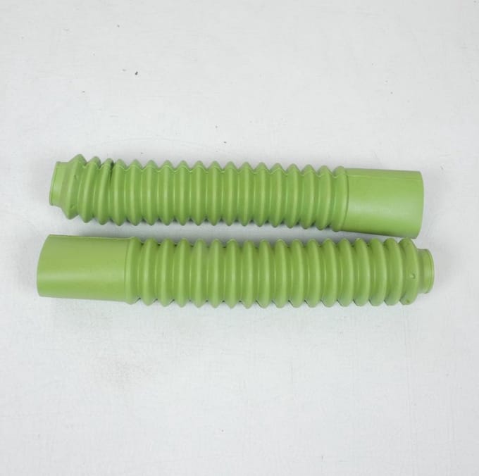 Paire soufflet protection de fourche Ø32mm 340mm Vert 3AS Racing pour moto Neuf