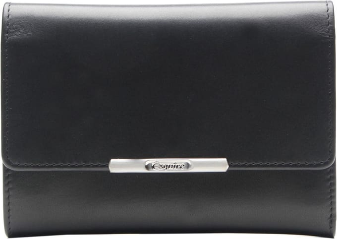 Esquire Leren Portemonnee Helena RFID Lady Wallet Black Zwart
