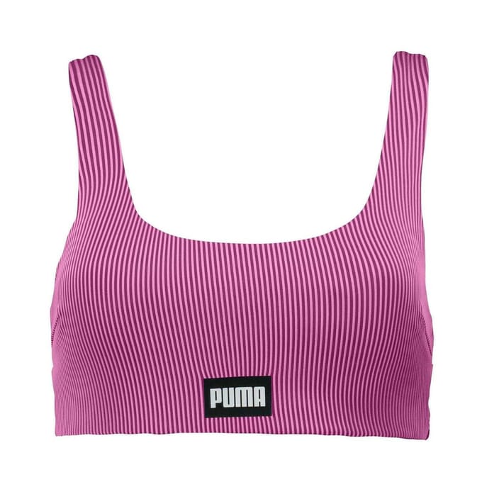 Puma Dames/Dames Streep Ronde Hals Bikinitop (Roze)
