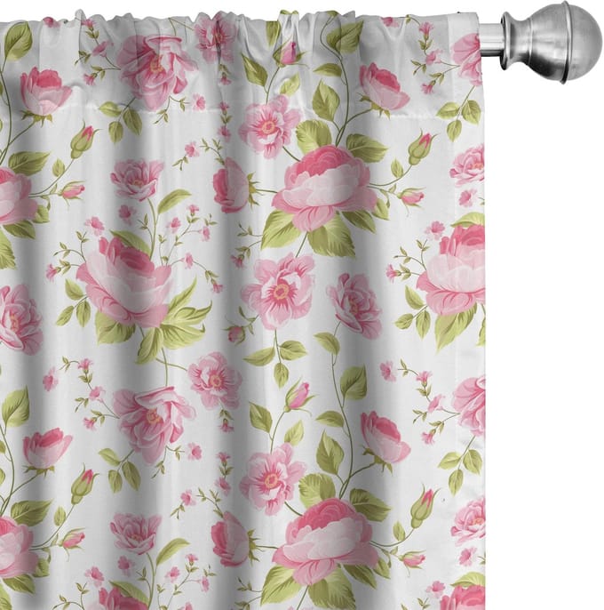 ABAKUHAUS – Gordijnen – 2x75x225 – microvezel, pastelroze