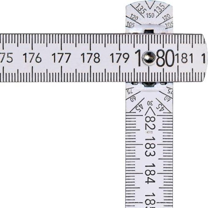 Gliedermaßstab L.2m B.16mm mm/cm EG III Buche weiß BMI